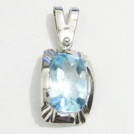 COLGANTE ORO BLANCO PIEDRA