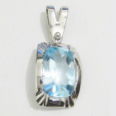 COLGANTE ORO BLANCO PIEDRA