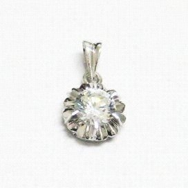 COLGANTE ORO BLANCO PIEDRA