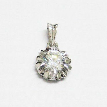 COLGANTE ORO BLANCO PIEDRA