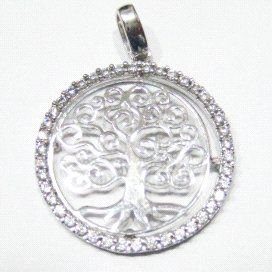 COLGANTE ORO BLANCO PIEDRA