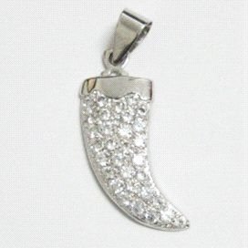 COLGANTE ORO BLANCO PIEDRA