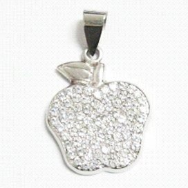 COLGANTE ORO BLANCO PIEDRA