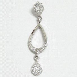COLGANTE ORO BLANCO PIEDRA