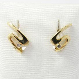 PENDIENTES NIÑA ORO AMARILLO PIEDRA
