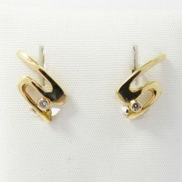 PENDIENTES NIÑA ORO AMARILLO PIEDRA