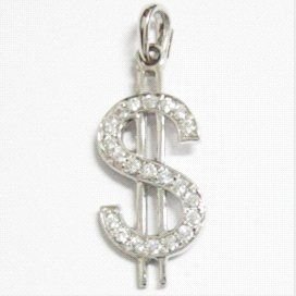 COLGANTE ORO BLANCO PIEDRA