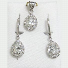 COLGANTE ORO BLANCO PIEDRA