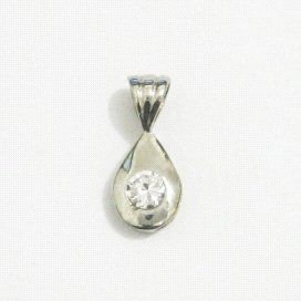 COLGANTE ORO BLANCO PIEDRA
