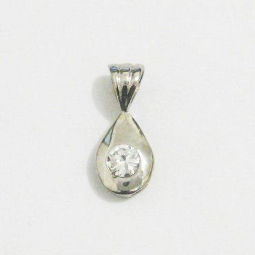 COLGANTE ORO BLANCO PIEDRA
