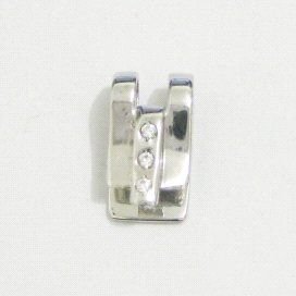 COLGANTE ORO BLANCO PIEDRA