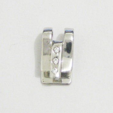 COLGANTE ORO BLANCO PIEDRA