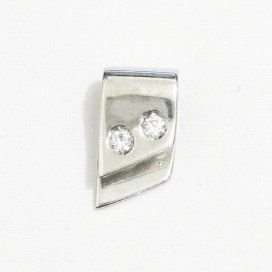 COLGANTE ORO BLANCO PIEDRA