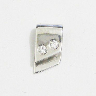 COLGANTE ORO BLANCO PIEDRA