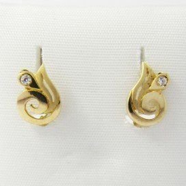 PENDIENTES NIÑA ORO AMARILLO PIEDRA