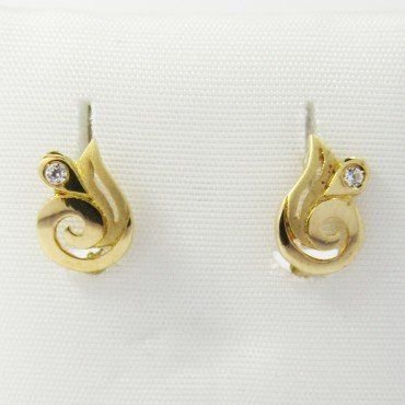 PENDIENTES NIÑA ORO AMARILLO PIEDRA