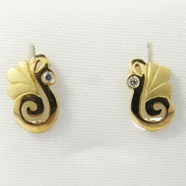 PENDIENTES NIÑA ORO AMARILLO PIEDRA