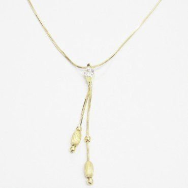 GARGANTILLA ORO AMARILLO ITALIANO PIEDRA