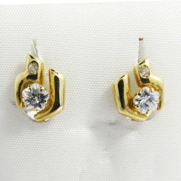 PENDIENTES NIÑA ORO AMARILLO PIEDRA