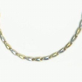 GARGANTILLA ORO BICOLOR ITALIANO LISO