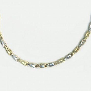 GARGANTILLA ORO BICOLOR ITALIANO LISO