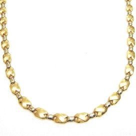 GARGANTILLA ORO BICOLOR ITALIANO LISO