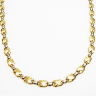 GARGANTILLA ORO BICOLOR ITALIANO LISO