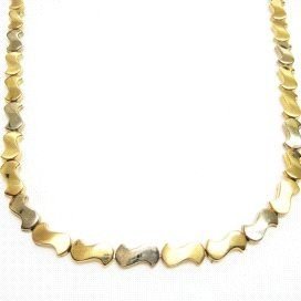 GARGANTILLA ORO BICOLOR ITALIANO LISO