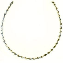 GARGANTILLA ORO BICOLOR ITALIANO LISO