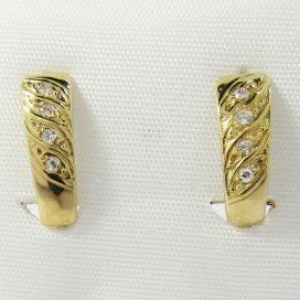 PENDIENTES NIÑA ORO AMARILLO PIEDRA
