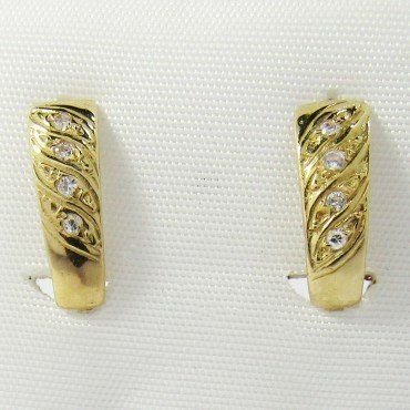 PENDIENTES NIÑA ORO AMARILLO PIEDRA
