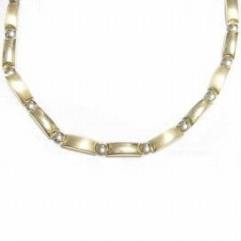 GARGANTILLA ORO BICOLOR ITALIANO LISO