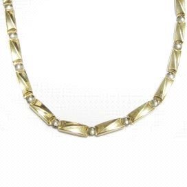 GARGANTILLA ORO BICOLOR ITALIANO LISO