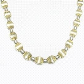 GARGANTILLA ORO BICOLOR ITALIANO LISO