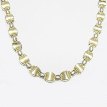 GARGANTILLA ORO BICOLOR ITALIANO LISO