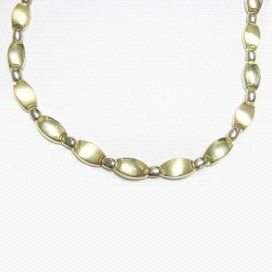 GARGANTILLA ORO BICOLOR ITALIANO LISO