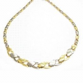 GARGANTILLA ORO BICOLOR ITALIANO LISO