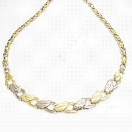 GARGANTILLA ORO BICOLOR ITALIANO LISO