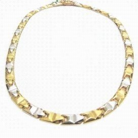 GARGANTILLA ORO BICOLOR ITALIANO LISO