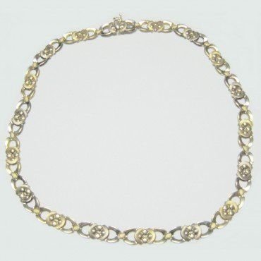 GARGANTILLA ORO BICOLOR ITALIANO LISO