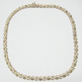 GARGANTILLA ORO BICOLOR ITALIANO LISO