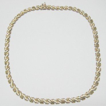 GARGANTILLA ORO BICOLOR ITALIANO LISO
