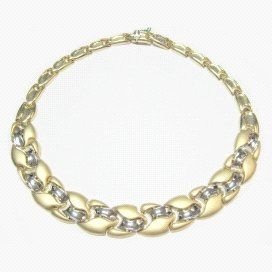 GARGANTILLA ORO BICOLOR ITALIANO LISO