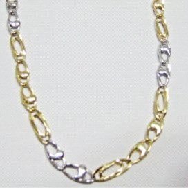 GARGANTILLA ORO BICOLOR ITALIANO LISO