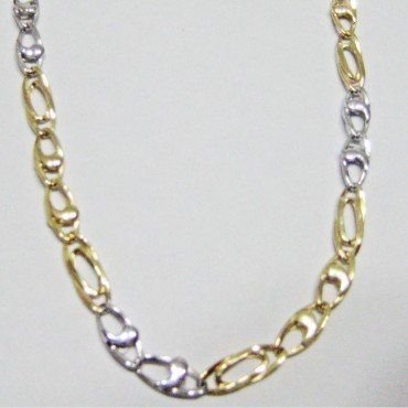 GARGANTILLA ORO BICOLOR ITALIANO LISO