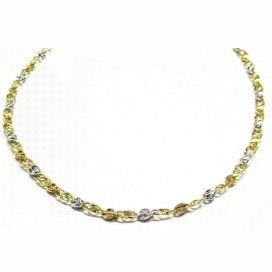 GARGANTILLA ORO BICOLOR ITALIANO LISO