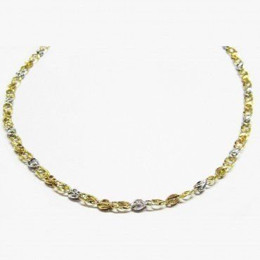 GARGANTILLA ORO BICOLOR ITALIANO LISO