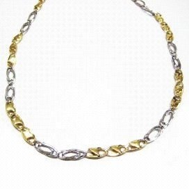 GARGANTILLA ORO BICOLOR ITALIANO LISO