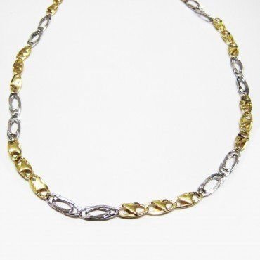 GARGANTILLA ORO BICOLOR ITALIANO LISO
