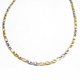 GARGANTILLA ORO BICOLOR ITALIANO LISO